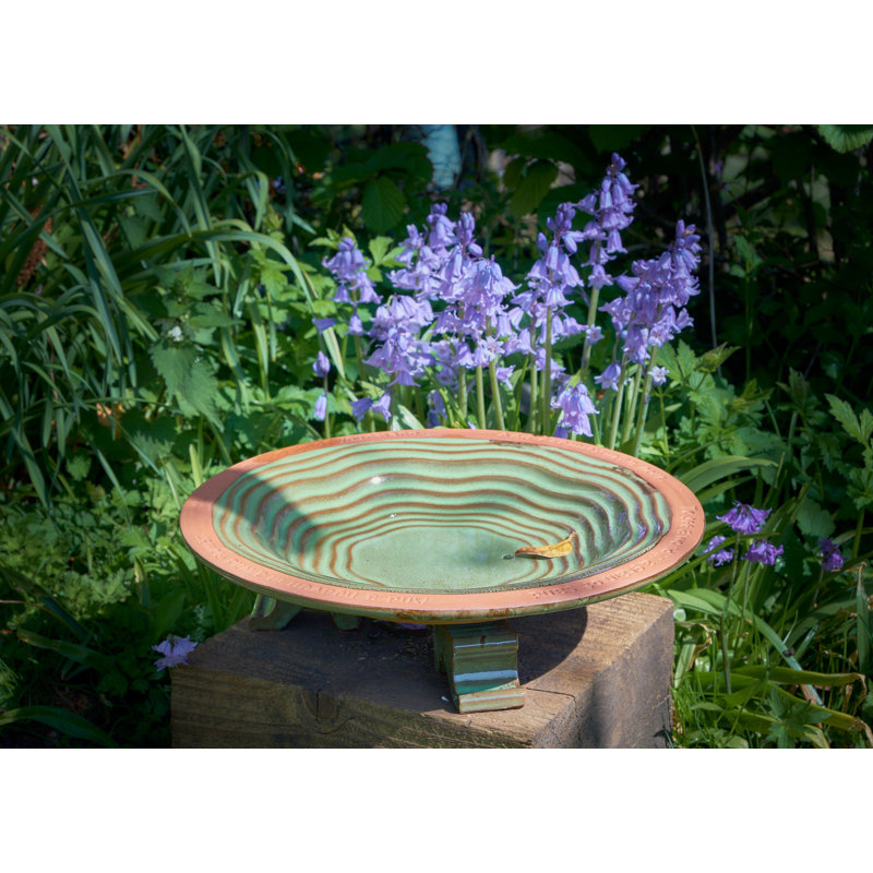 Wildlife World Echoes Ceramic Fountain Birdbath & Reviews Wayfair
